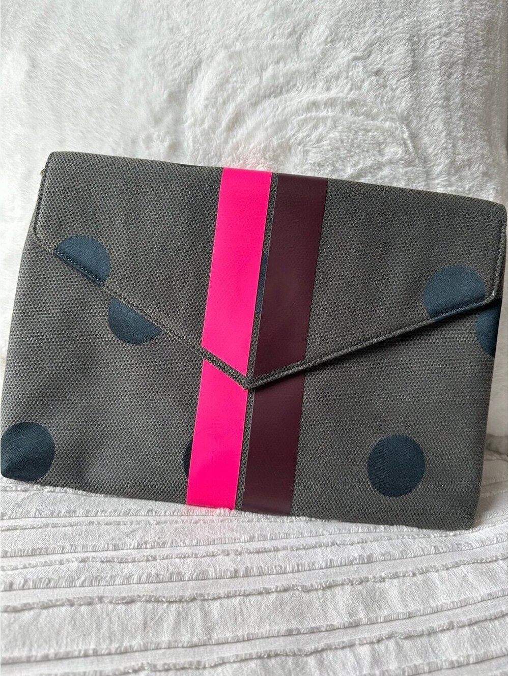 Polka Dot Neon Flash Clutch Purse- NWT